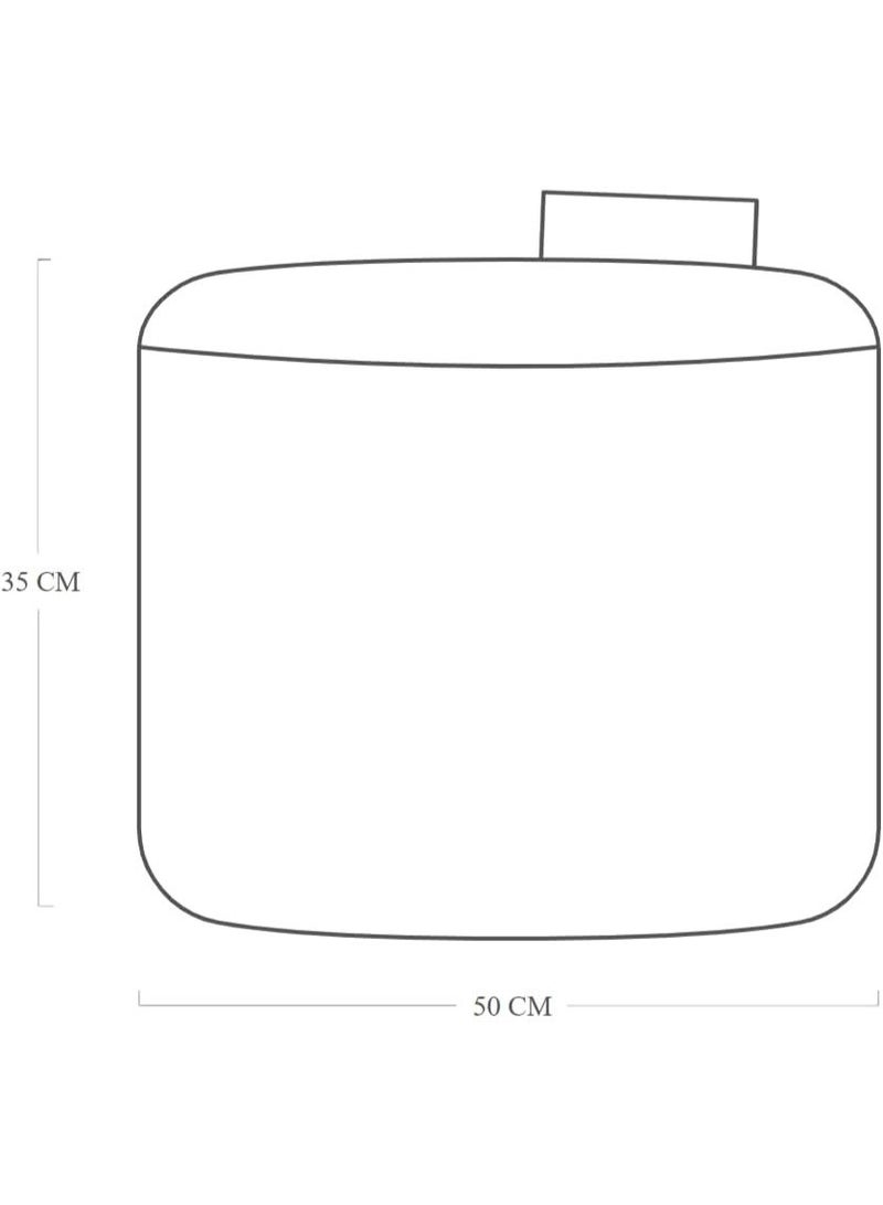 Fatboy Point Soft Canvas Indoor Pouf (Small) | Made from 100% recycled polyester | Lightweight and easy to move | Multifunctional use as a seat, footrest, or side table | 50 × 35 cm - Black Licorice - Image 3